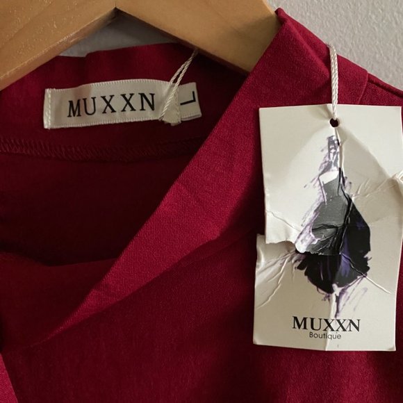 NWT Retro Pin up Rockabilly 50's style Body Con Sexy as Heck Red Dress size L - Picture 4 of 5